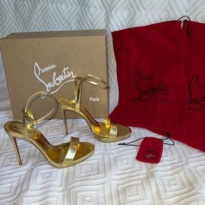 Christian Louboutin Gold Heels